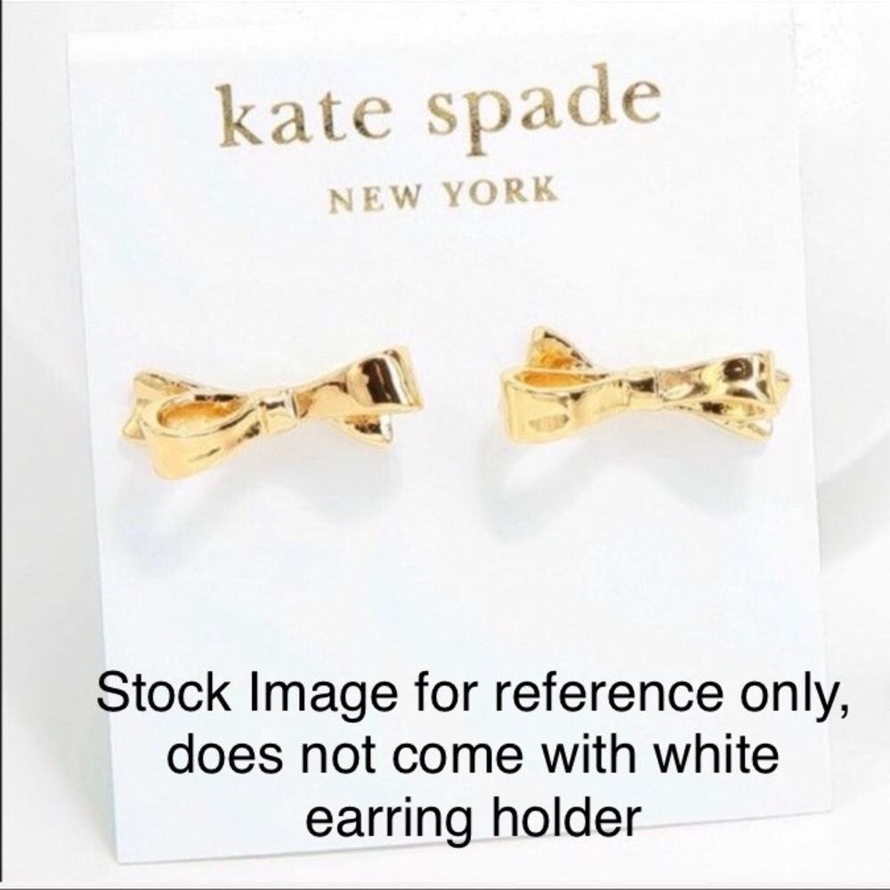 Kate Spade Bow Stud Earrings Gold with Dust Bag